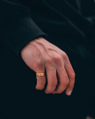 Golden Men’s Statement Ring