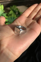 Silver Square Signet Ring