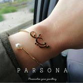 Customise Pearls Name Bangle