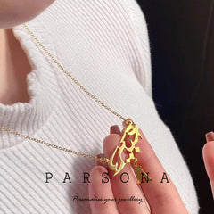 Gold Plated Name Necklace with Initial
