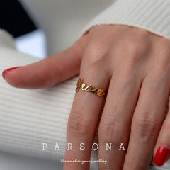Golden Customize Women's Ring