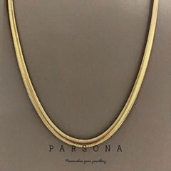 Golden Flat Snake Chain