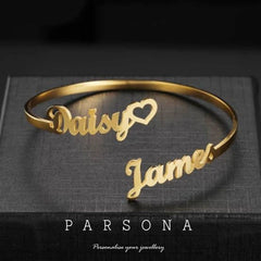 Customise Double Name Bangle