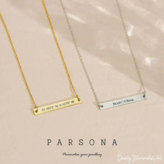 Customise Horizontal Bar Necklace