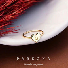 Customise Initial Heart Ring