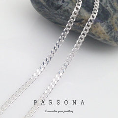 Diamond cut Cuban Chain 4mm