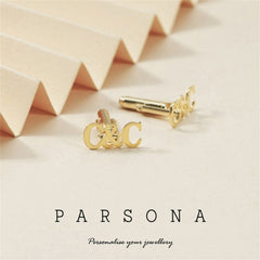 Golden Customize 2 Alphabets Cufflink