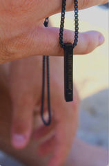 Men's Black 3DBar Necklace