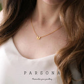 Golden Customize Alphabet necklace