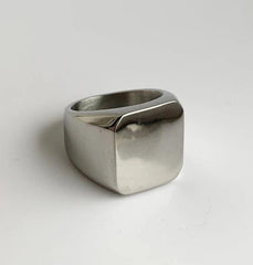Silver Square Signet Ring