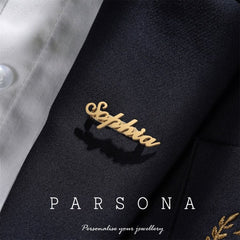 Customize Name Brooch