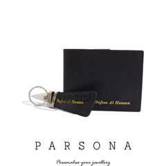 Black Customize Wallet with Keychain