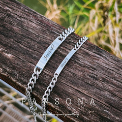 Silver Couple Chain Bracelet