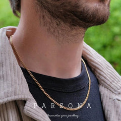 3mm Golden Cuban  Chain