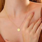 Customise Gold Plated Coin Necklace