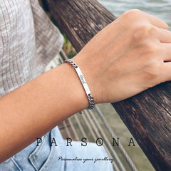 Silver Couple Chain Bracelet