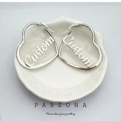 Customize Heart Shape Earrings