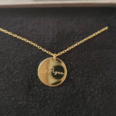Customise Gold Plated Coin Necklace
