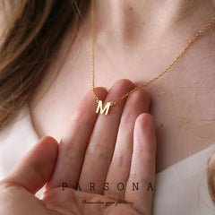 Golden Customize Alphabet necklace